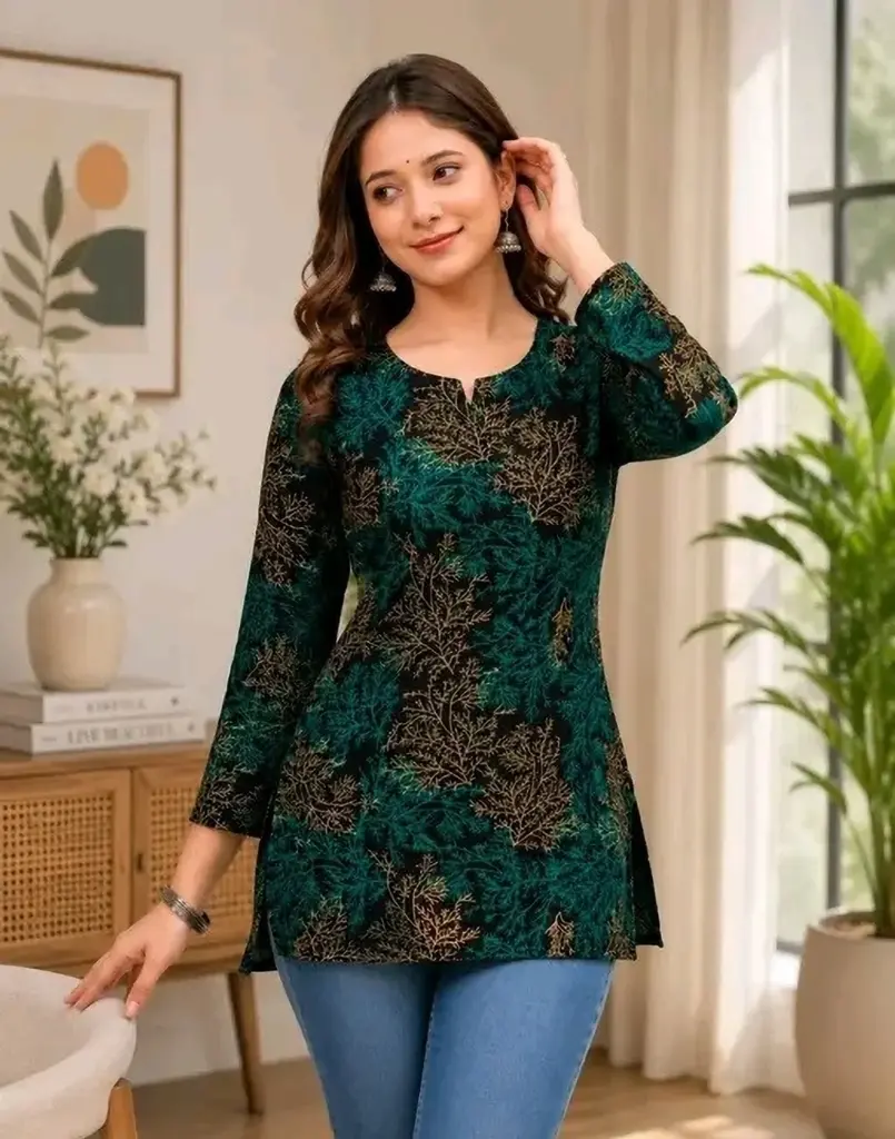Aariba Fashion Casual Regular Sleeves Floral Print Women Multicolor Top